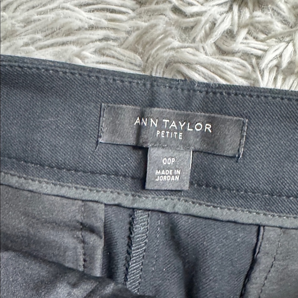 Ann Taylor petites wide leg Black Cropped Pants size 00P - Picture 4 of 6